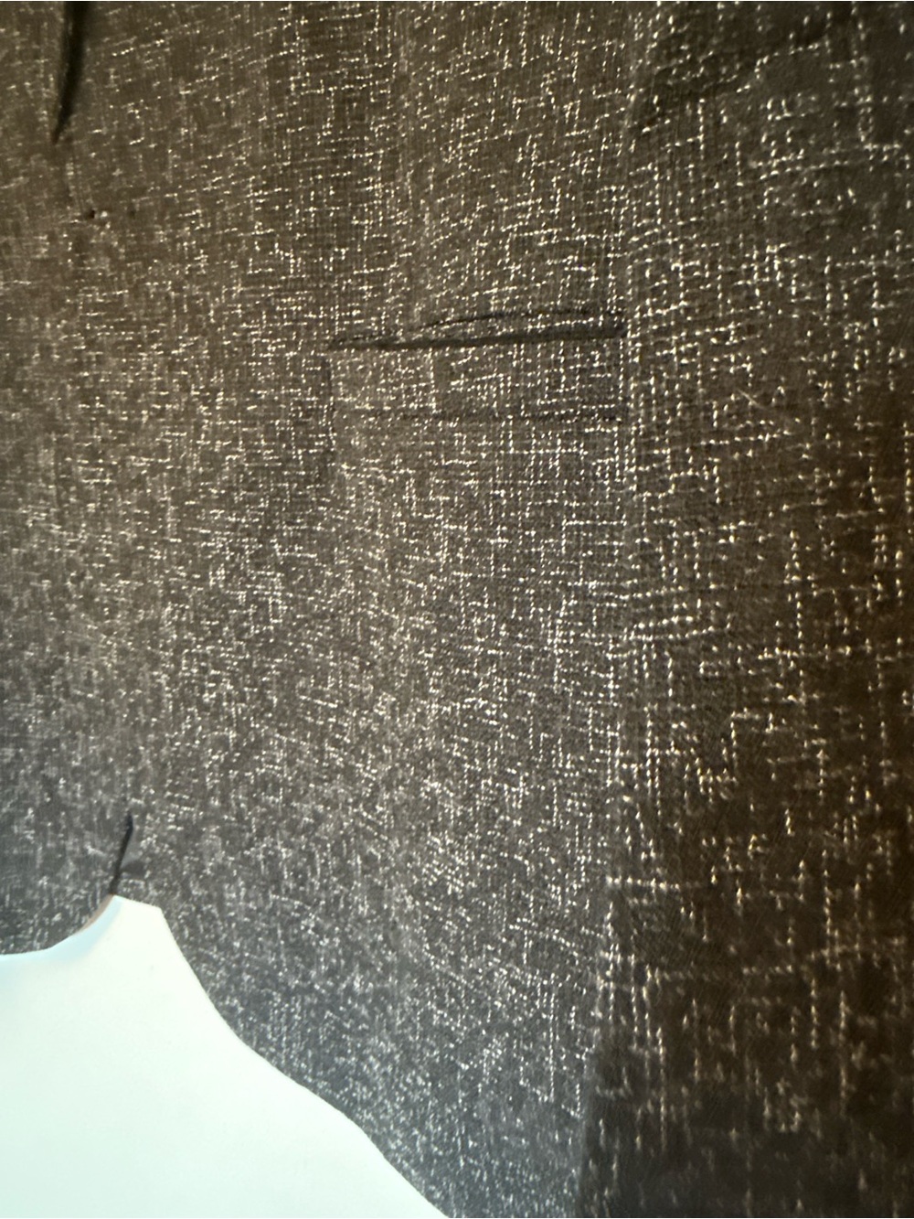 Men's Charcoal Textured Blazer - Classic Tailored Jacket - Picture 4 of 7